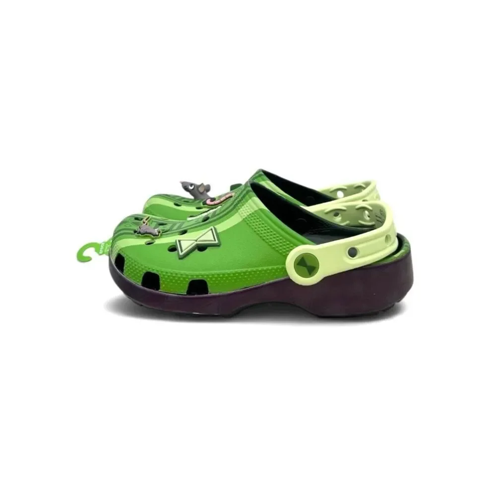 Crocs Encanto Bruno Classic Clog Kids J2 Disney Green Slip On Shoes Jibbitz New